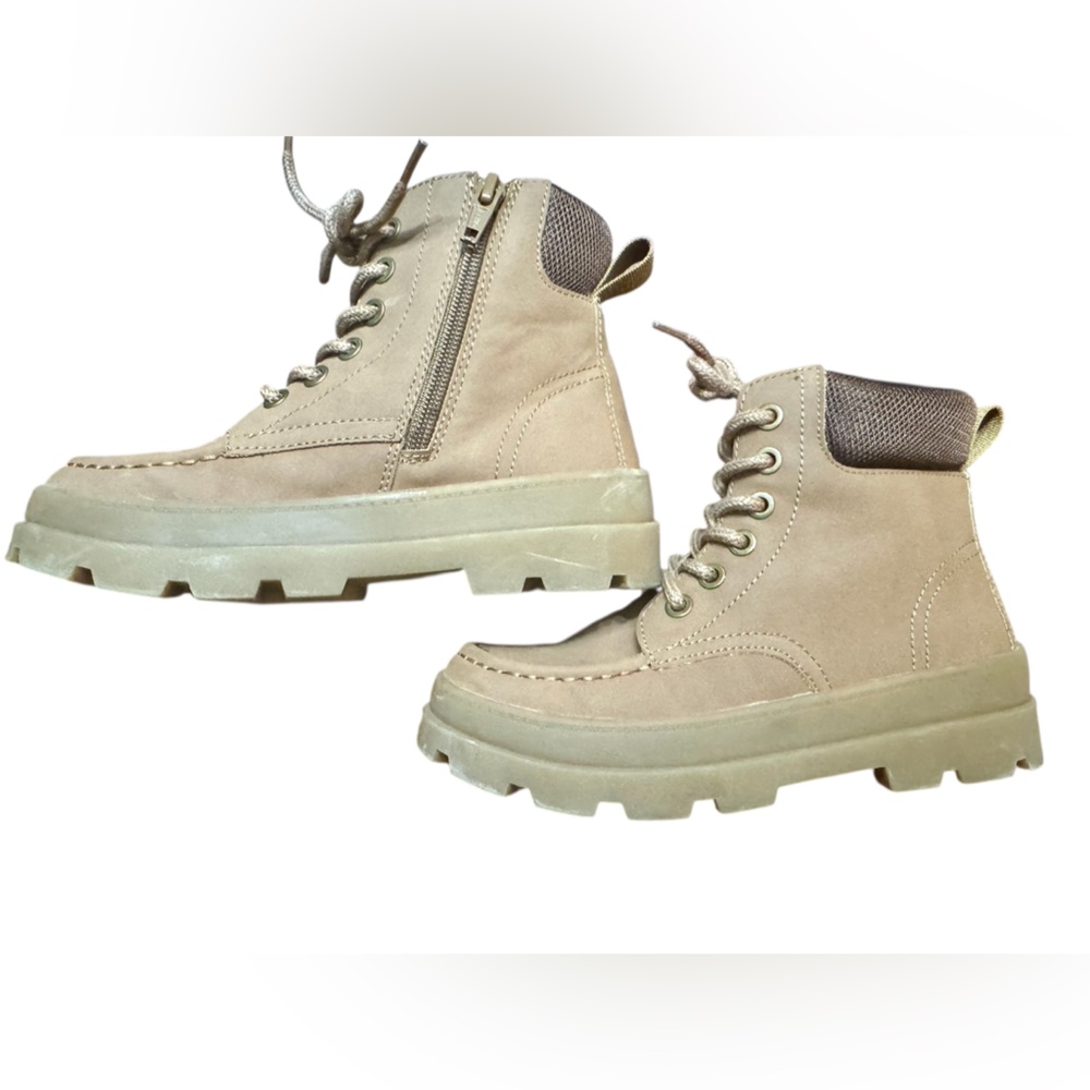 H&M Tan Lace-Up Ankle Boots